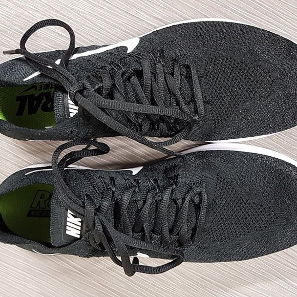 Nike Kids' Free Run Grade School Running Shoes - Black/Silver/Anthracite 5.5Y/38 - Picture 8 of 10